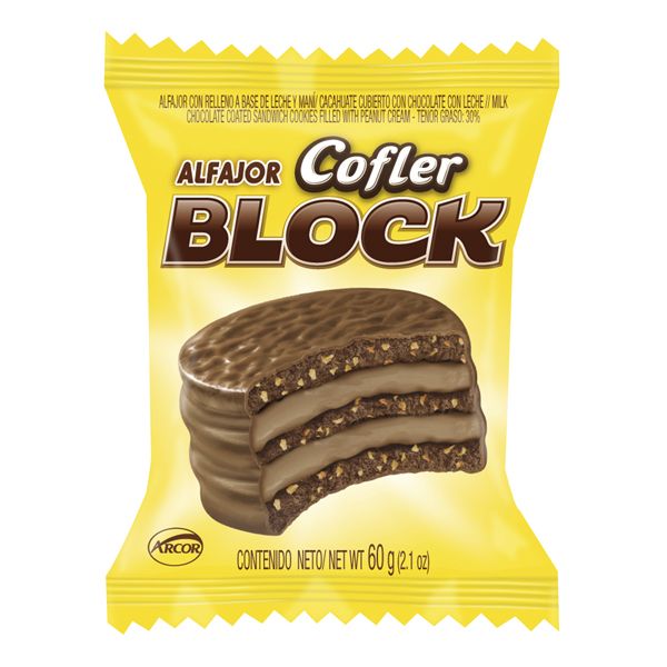 Alfajor Cofler Block 3 unidades